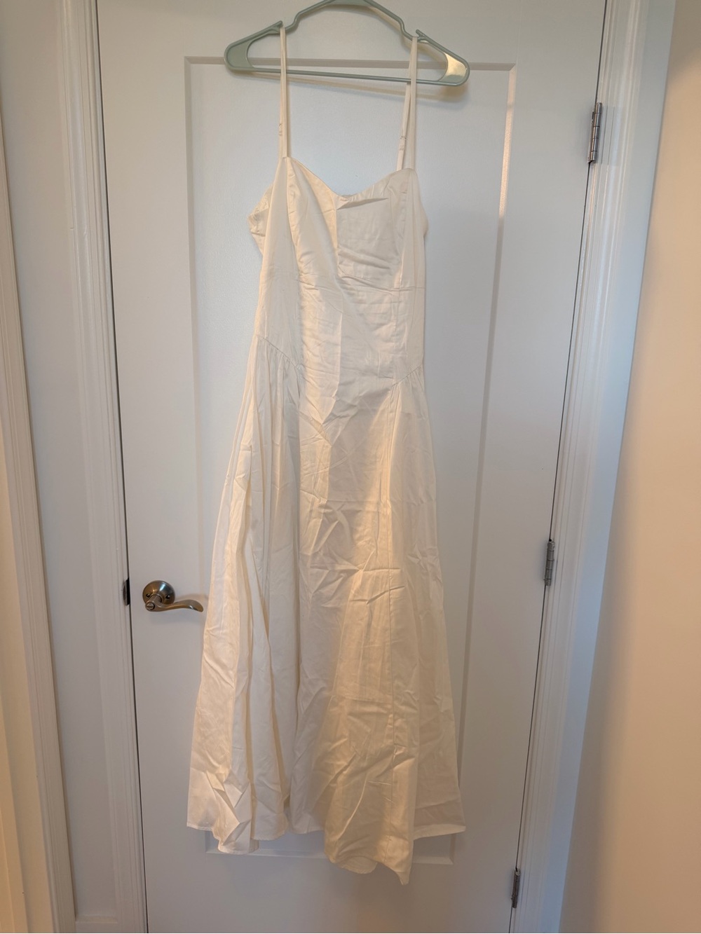 Abercrombie & Fitch White Spaghetti Strap Maxi Dress